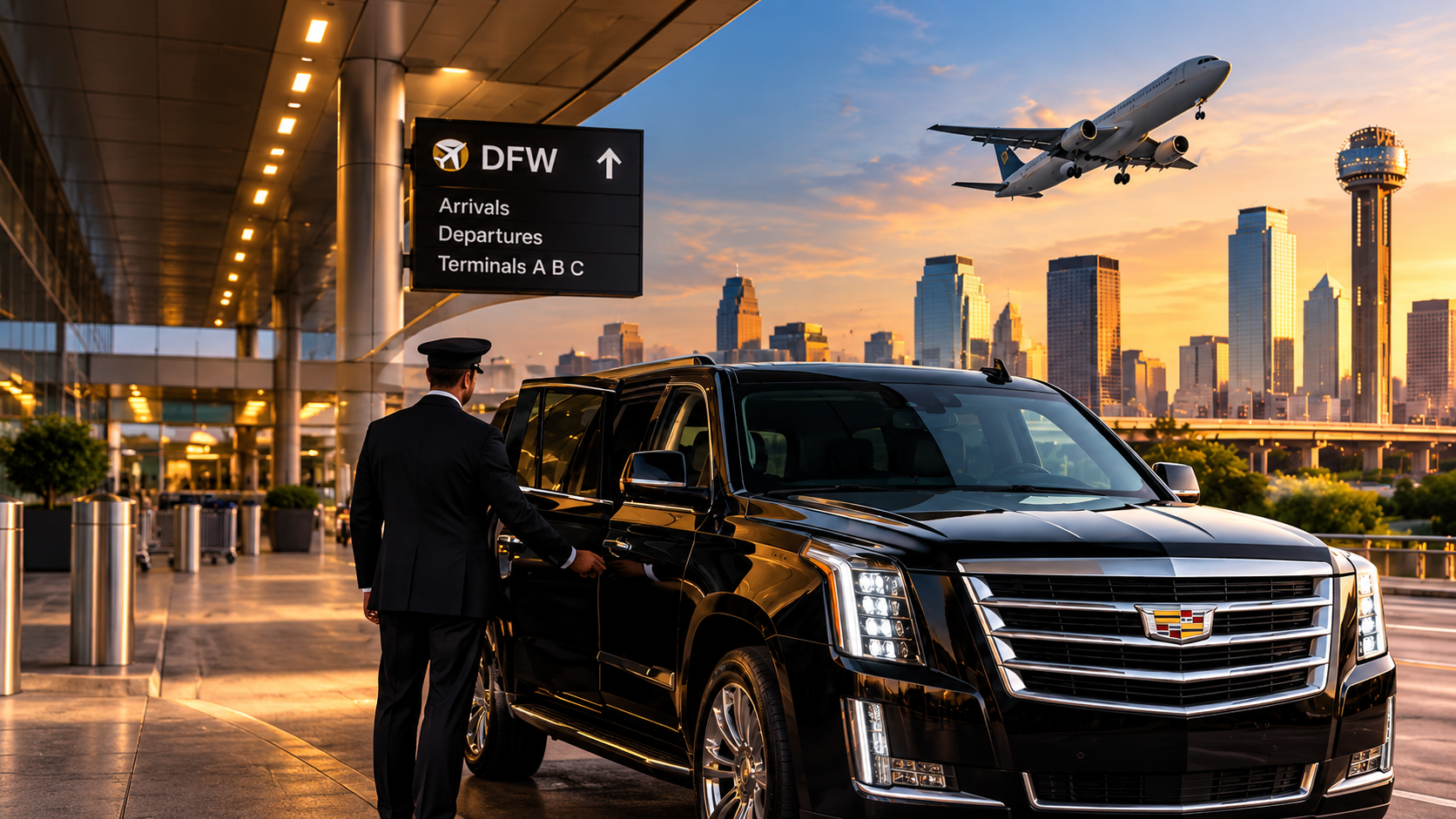 Plano VIP Ride luxury black car and chauffeur service in Plano and Dallas Fort Worth